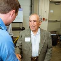 Seymour Padnos with guests at the Engineering Design Project Preview Event
